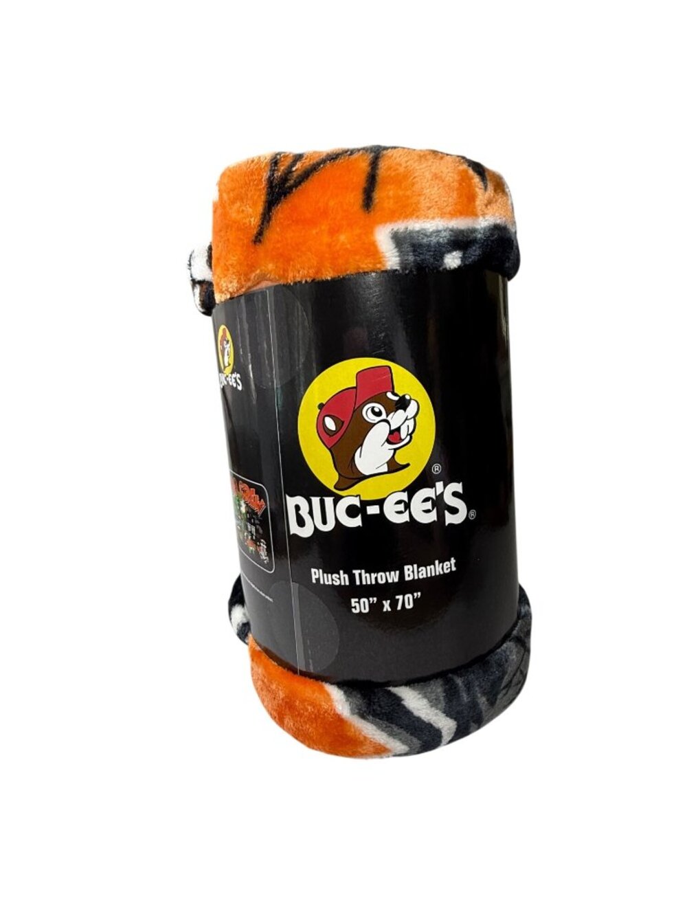 Buc-ees Halloween Boo Crew Plush Throw Blanket 50" X 70" Soft Fleece Black & Ora - Picture 5 of 5